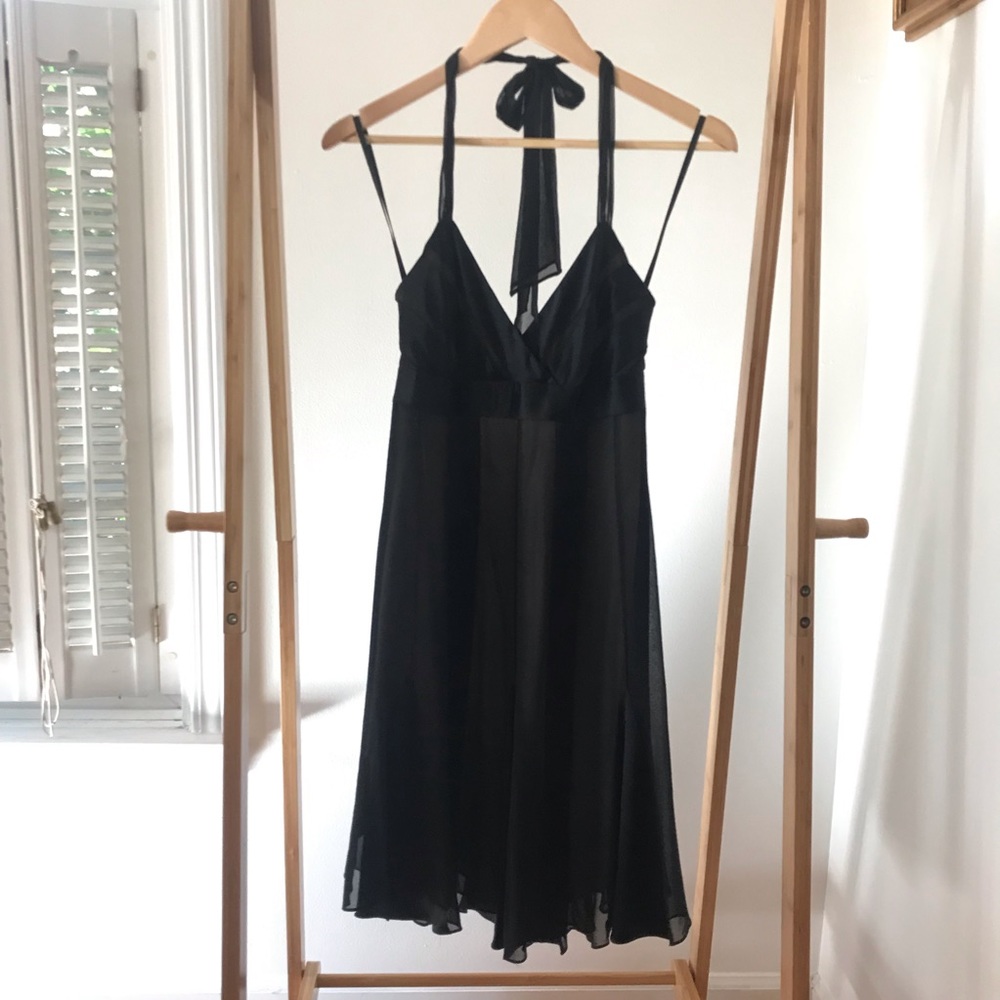 BCBG LBD 🖤🖤 black silk cocktail dress
